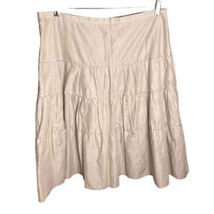 Talbots Tan A Line beautiful beaded lines for added sparkle sophistication Sz 16